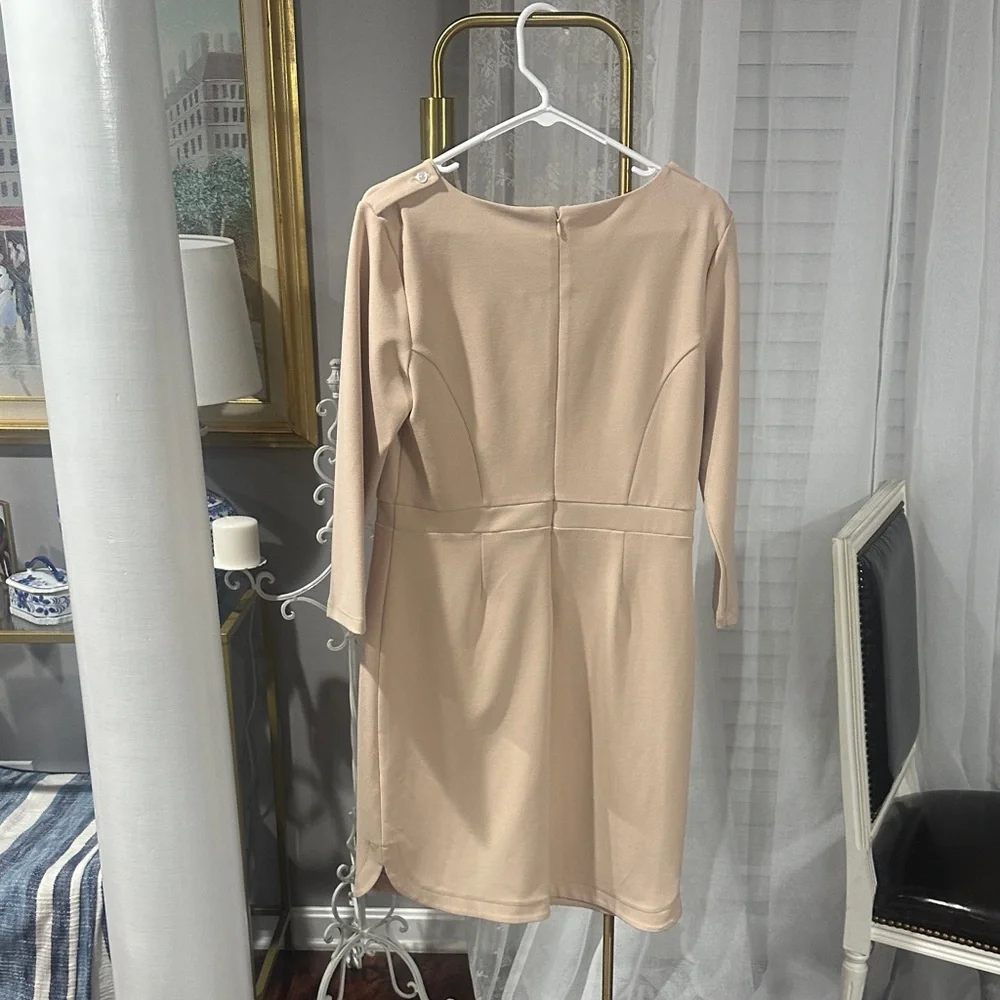 Daniel Cremieux Elegant Cream Dress - Picture 3 of 3